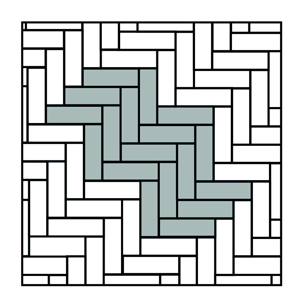 Legpatroon tegel Elleboogverband 