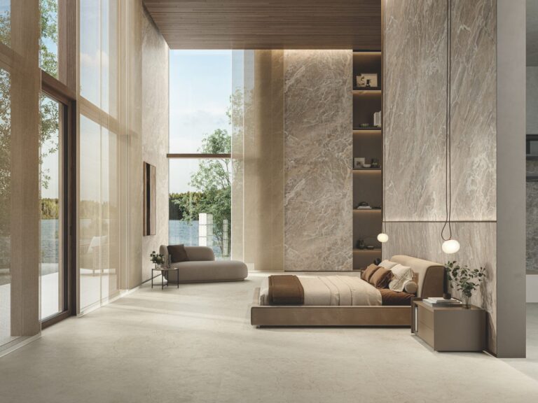 Slaapkamer met Marvel Next Aurelia Vein en Vanilla White